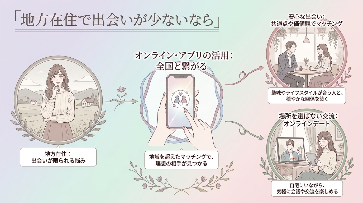 地方在住で出会いが少ないなら