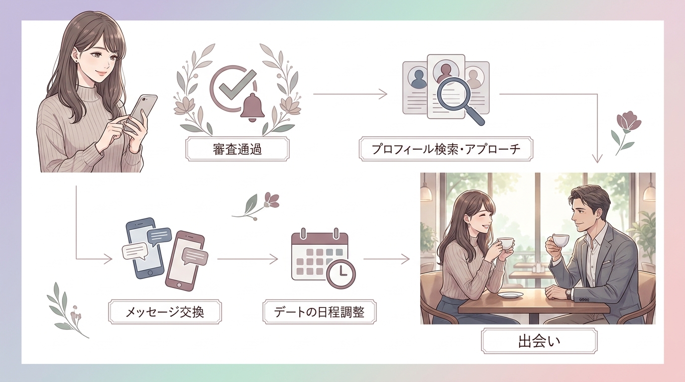 審査を通過してから出会えるまでの流れ